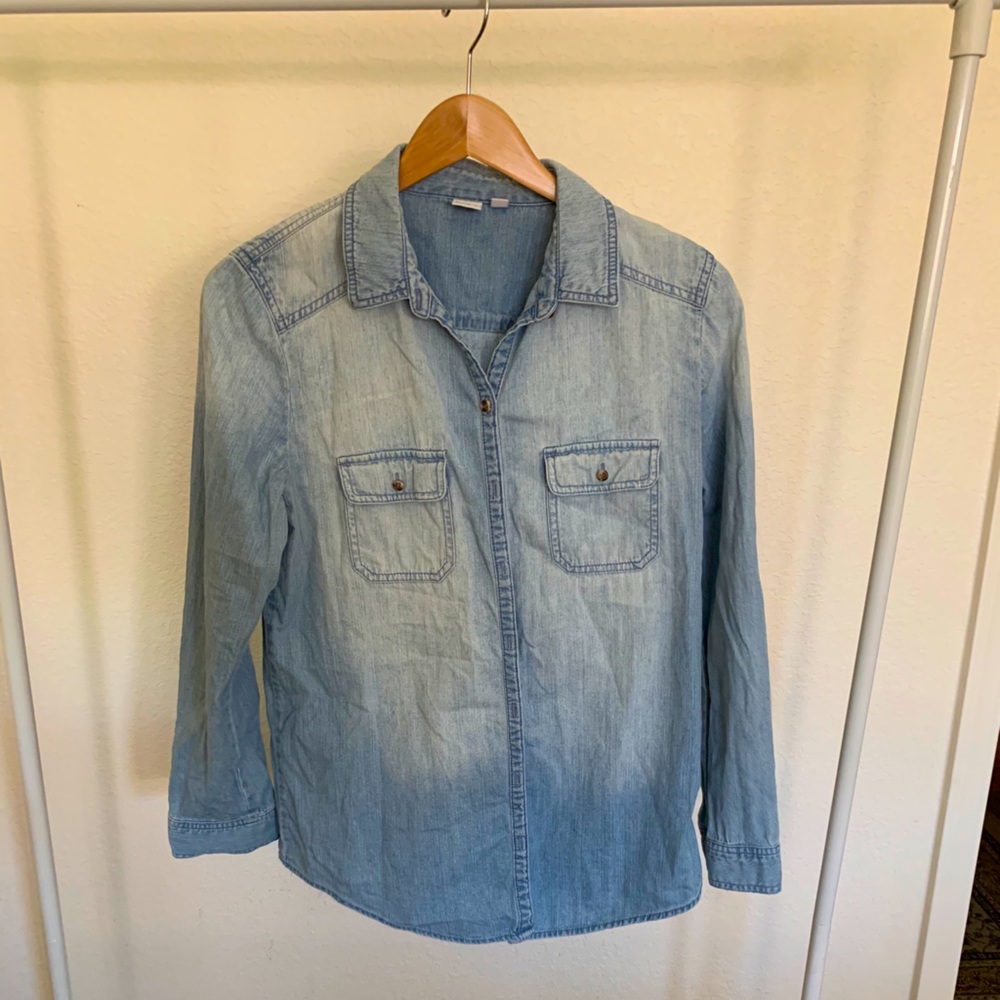 Blue denim blouse